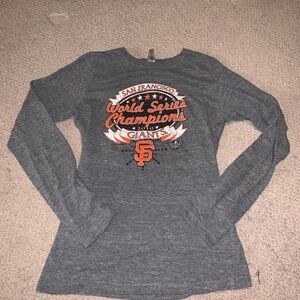 Gray San Francisco 2010 World Series Champion Long Sleeve Tee